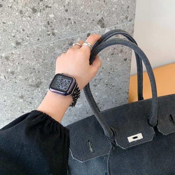 NEW Adjustable Stainless Wrist Strap Band For Apple Watch - Black - Picture 3 of 15